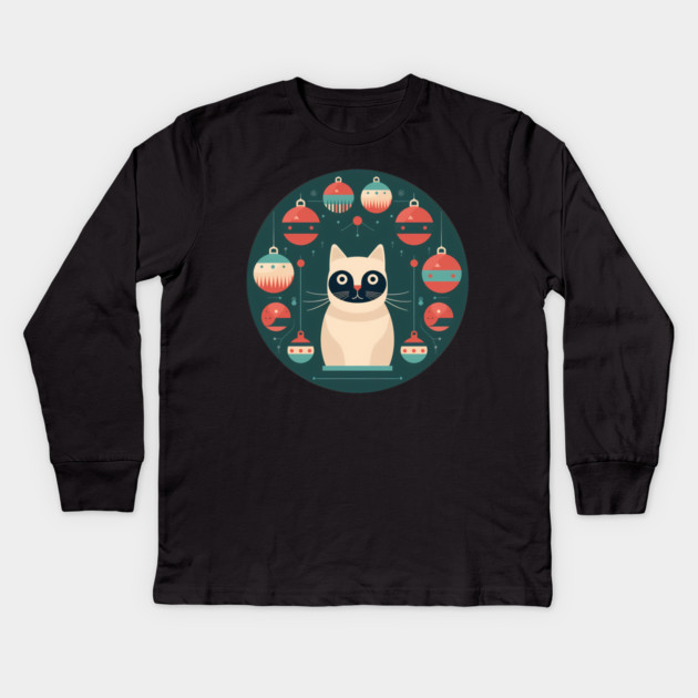 Manx Cat Xmas Xmas Ornament, Love Cats Kids Long Sleeve T-Shirt by logiamerch