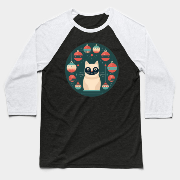 Manx Cat Xmas Xmas Ornament, Love Cats Baseball T-Shirt by logiamerch