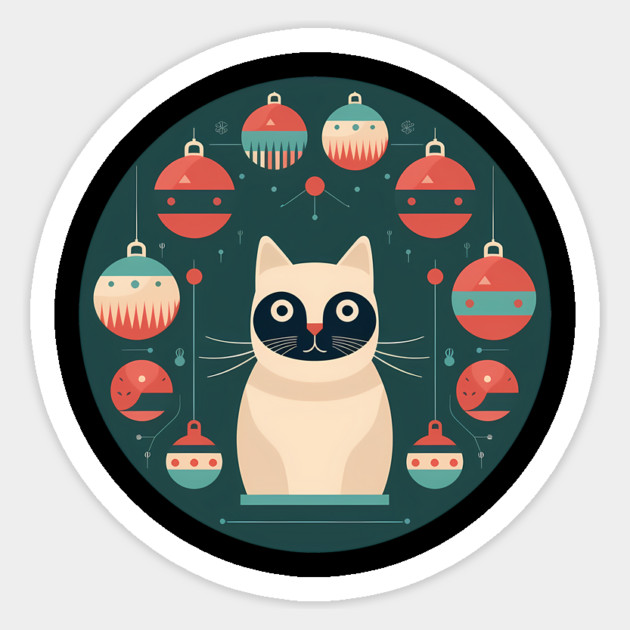 Manx Cat Xmas Xmas Ornament, Love Cats Sticker by logiamerch