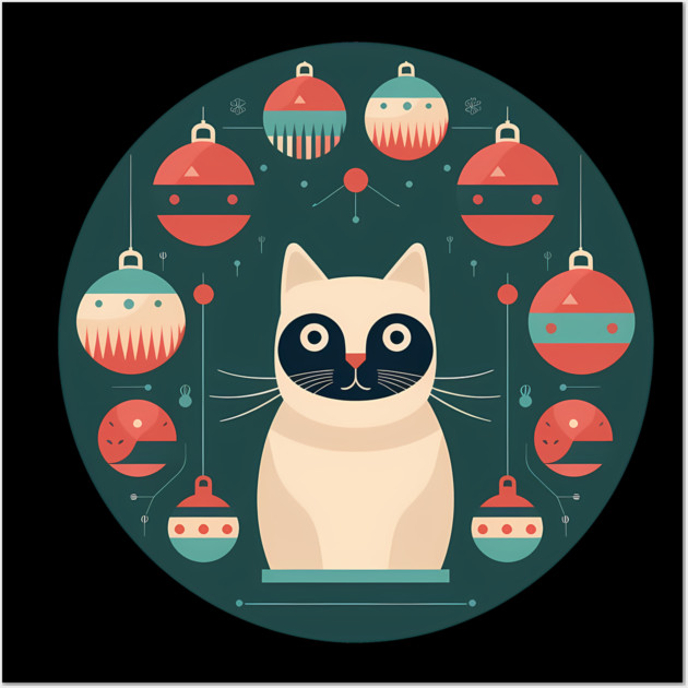 Manx Cat Xmas Xmas Ornament, Love Cats Wall Art by logiamerch