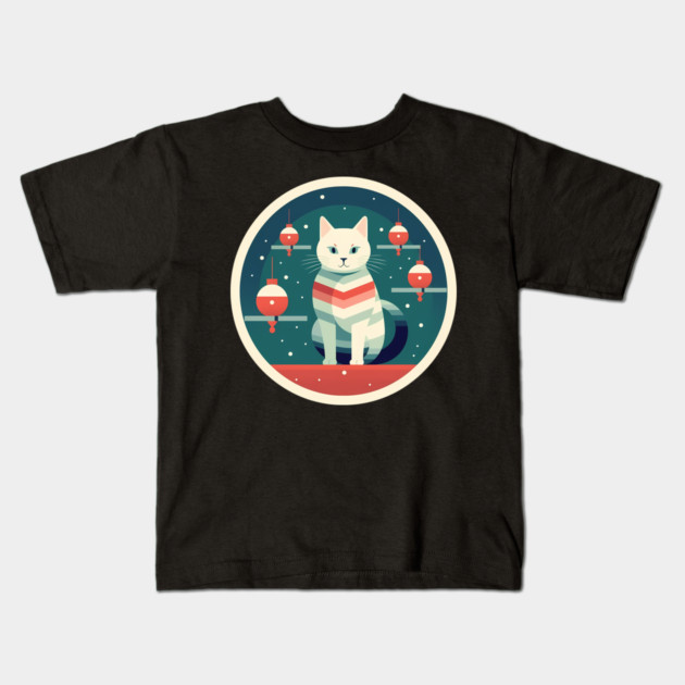 Manx Cat Xmas Xmas Ornament, Love Cats Kids T-Shirt by logiamerch