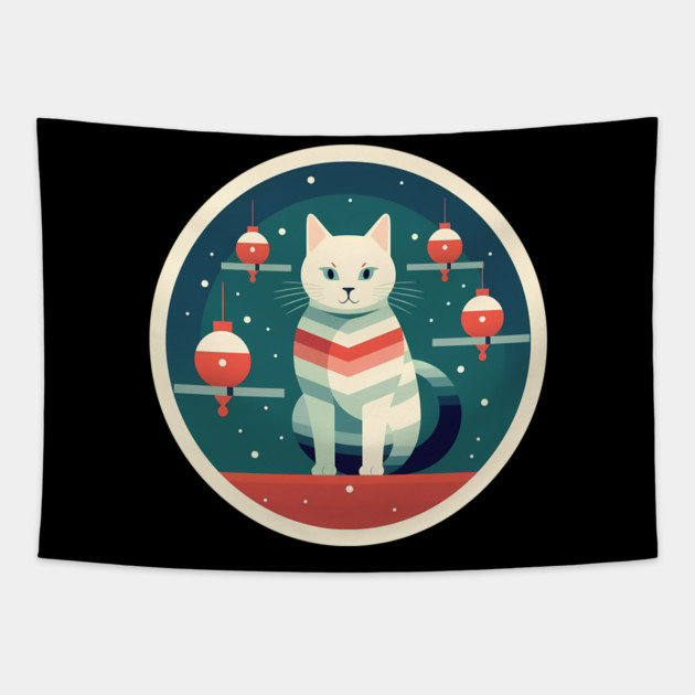 Manx Cat Xmas Xmas Ornament, Love Cats Tapestry by logiamerch