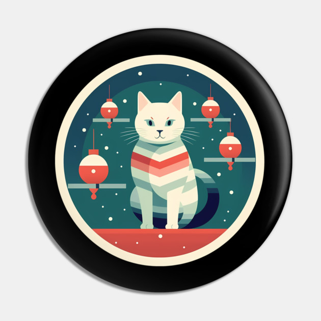 Manx Cat Xmas Xmas Ornament, Love Cats Pin by logiamerch