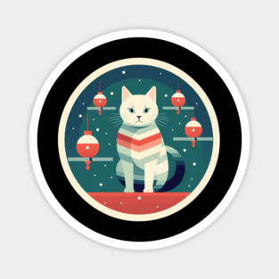 Manx Cat Xmas Xmas Ornament, Love Cats Magnet