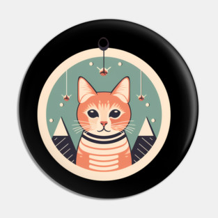 Manx Cat Xmas Xmas Ornament, Love Cats Pin