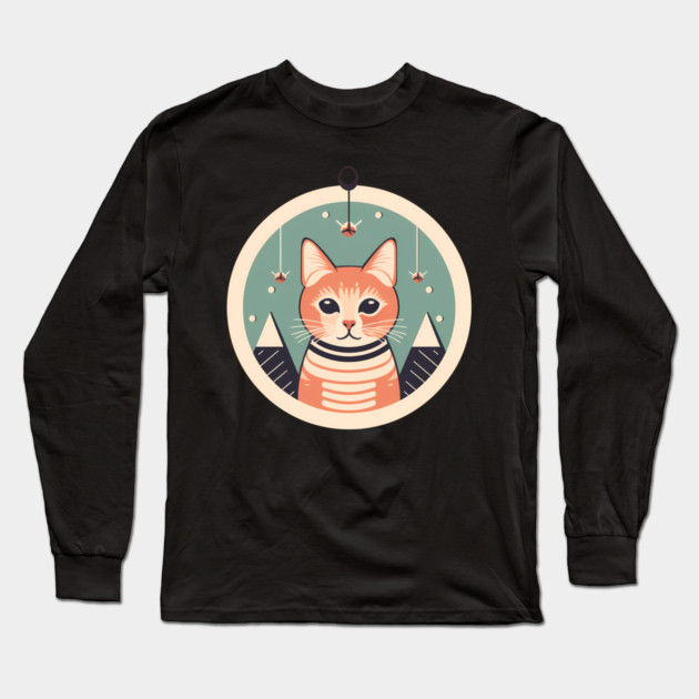 Manx Cat Xmas Xmas Ornament, Love Cats Long Sleeve T-Shirt by logiamerch