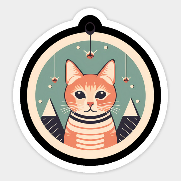 Manx Cat Xmas Xmas Ornament, Love Cats Sticker by logiamerch