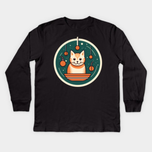Manx Cat Xmas Xmas Ornament, Love Cats Kids Long Sleeve T-Shirt