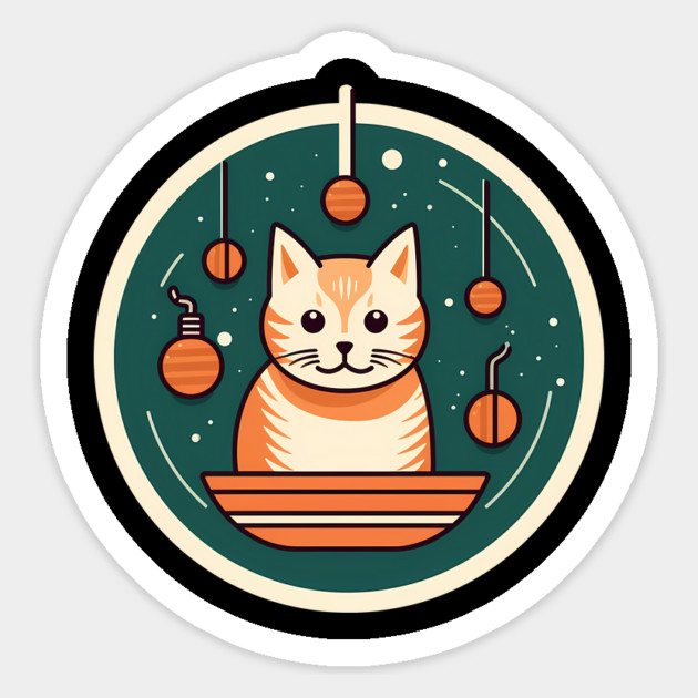 Manx Cat Xmas Xmas Ornament, Love Cats Sticker by logiamerch