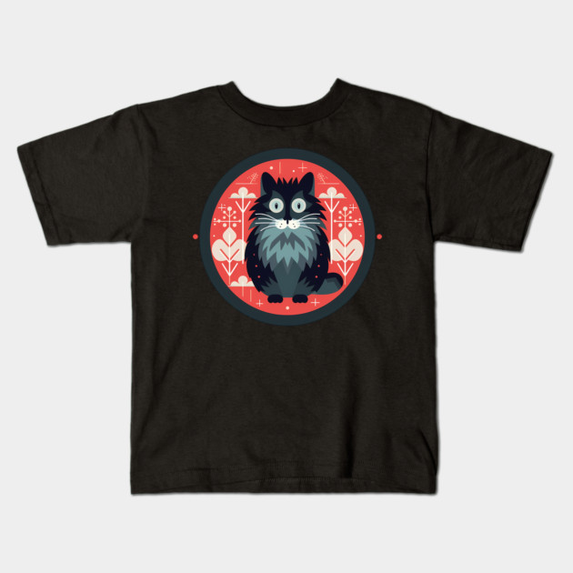 Norwegian Forest Cat Xmas Ornament, Love Cats Kids T-Shirt by logiamerch