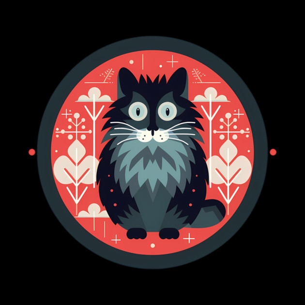 Norwegian Forest Cat Xmas Ornament, Love Cats by logiamerch