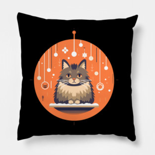 Norwegian Forest Cat Xmas Ornament, Love Cats Pillow
