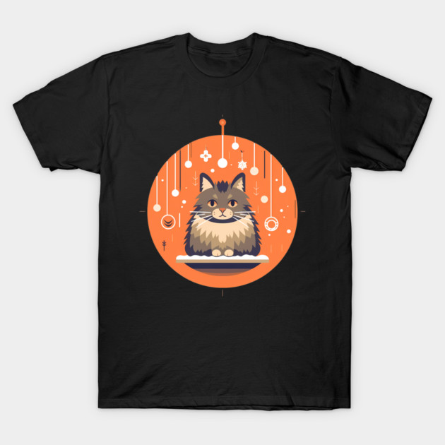 Norwegian Forest Cat Xmas Ornament, Love Cats T-Shirt by logiamerch