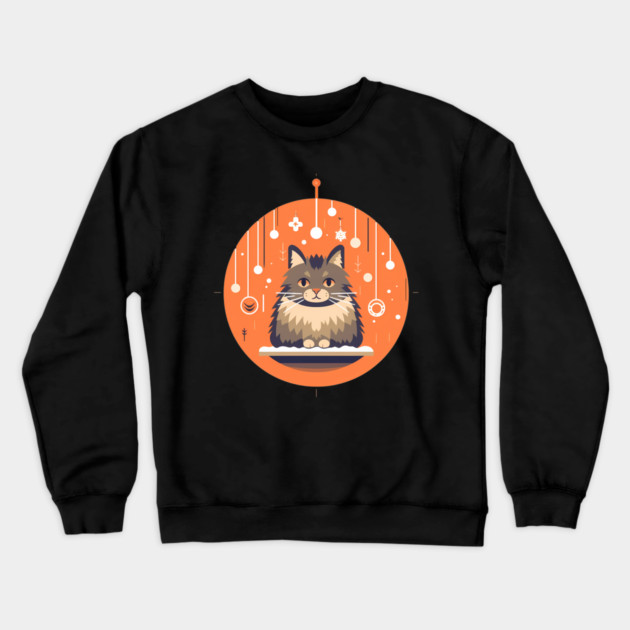 Norwegian Forest Cat Xmas Ornament, Love Cats Crewneck Sweatshirt by logiamerch
