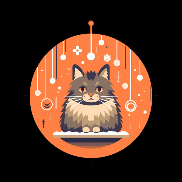 Norwegian Forest Cat Xmas Ornament, Love Cats by logiamerch