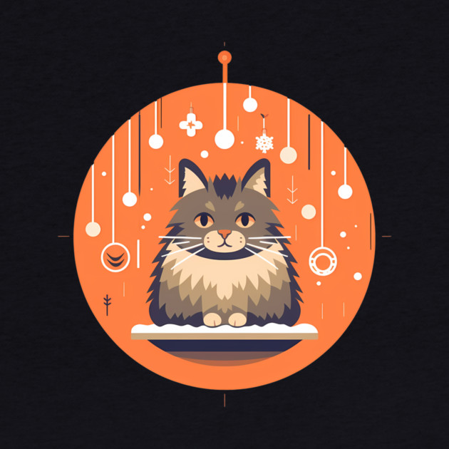 Norwegian Forest Cat Xmas Ornament, Love Cats by logiamerch