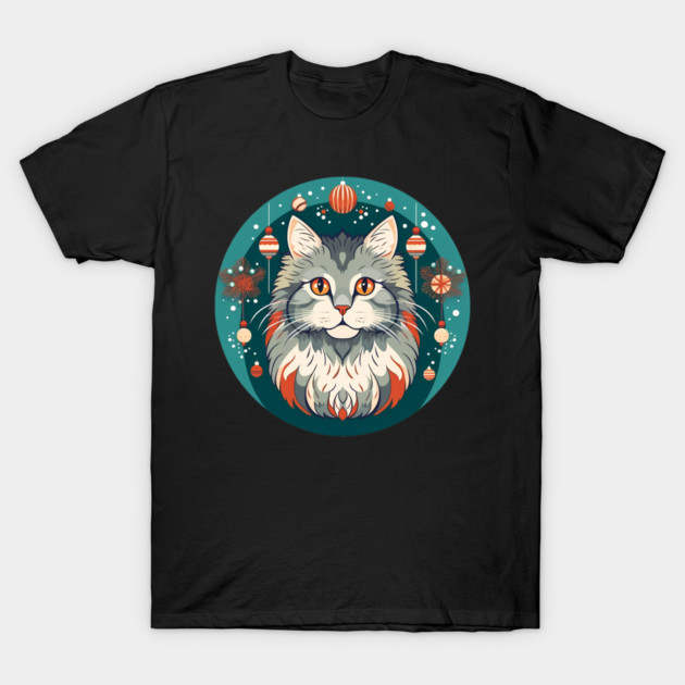 Norwegian Forest Cat Xmas Ornament, Love Cats T-Shirt by logiamerch