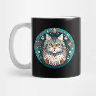 Norwegian Forest Cat Xmas Ornament, Love Cats Mug