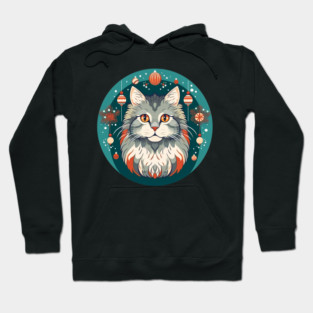 Norwegian Forest Cat Xmas Ornament, Love Cats Hoodie