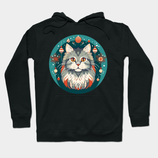 Norwegian Forest Cat Xmas Ornament, Love Cats Hoodie by logiamerch