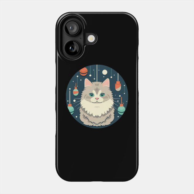 Norwegian Forest Cat Xmas Ornament, Love Cats Phone Case by logiamerch