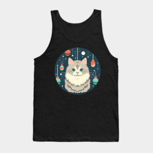 Norwegian Forest Cat Xmas Ornament, Love Cats Tank Top