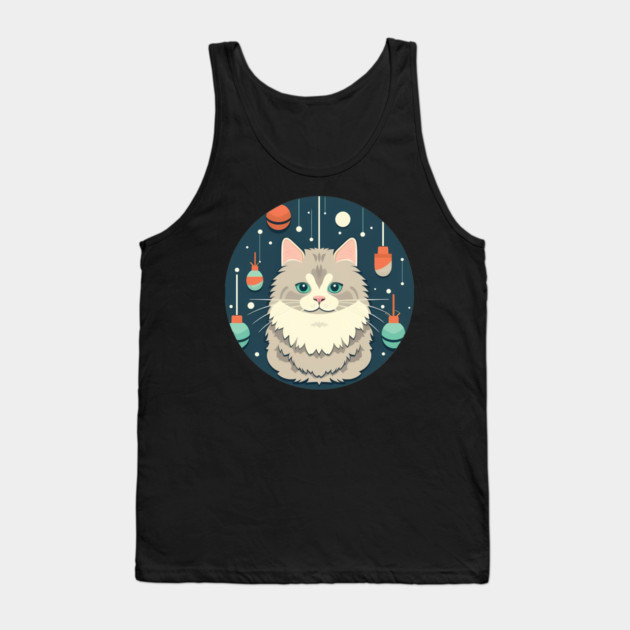 Norwegian Forest Cat Xmas Ornament, Love Cats Tank Top by logiamerch
