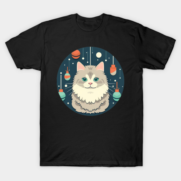 Norwegian Forest Cat Xmas Ornament, Love Cats T-Shirt by logiamerch