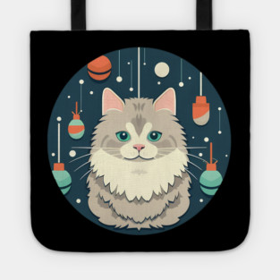 Norwegian Forest Cat Xmas Ornament, Love Cats Tote