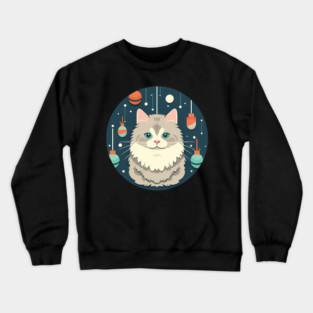 Norwegian Forest Cat Xmas Ornament, Love Cats Crewneck Sweatshirt