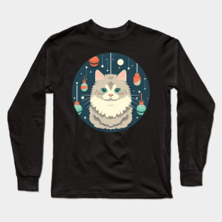 Norwegian Forest Cat Xmas Ornament, Love Cats Long Sleeve T-Shirt