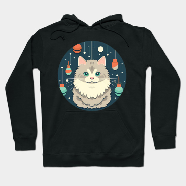 Norwegian Forest Cat Xmas Ornament, Love Cats Hoodie by logiamerch