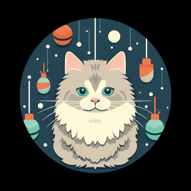 Norwegian Forest Cat Xmas Ornament, Love Cats by logiamerch