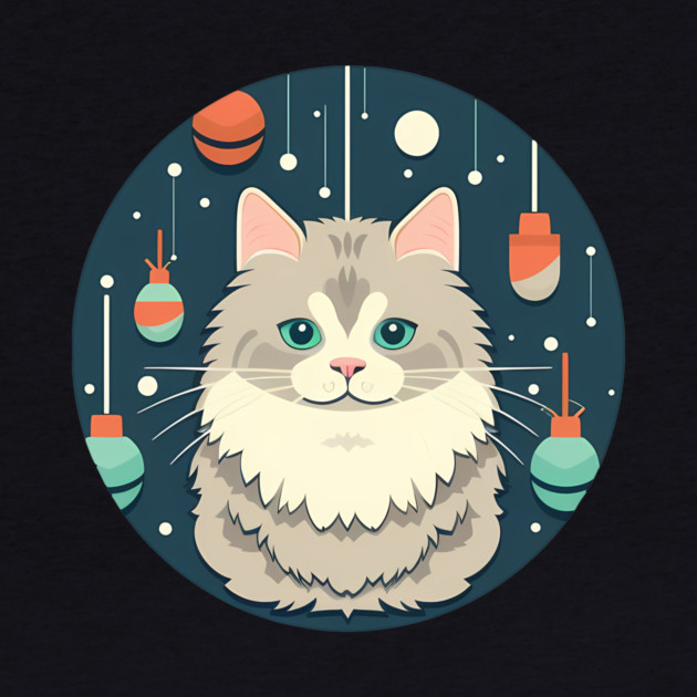 Norwegian Forest Cat Xmas Ornament, Love Cats by logiamerch