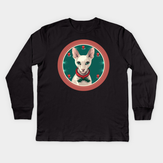 Oriental Shorthair Cat Xmas  Ornament, Love Cats Kids Long Sleeve T-Shirt by logiamerch