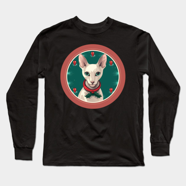 Oriental Shorthair Cat Xmas  Ornament, Love Cats Long Sleeve T-Shirt by logiamerch