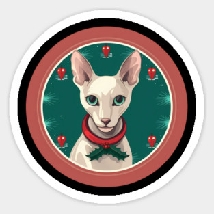 Oriental Shorthair Cat Xmas  Ornament, Love Cats Sticker