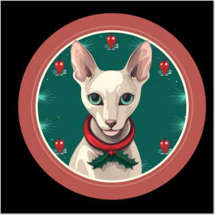 Oriental Shorthair Cat Xmas  Ornament, Love Cats Posters and Art