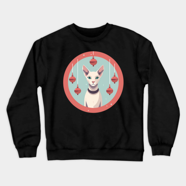 Oriental Shorthair Cat Xmas  Ornament, Love Cats Crewneck Sweatshirt by logiamerch