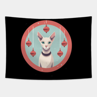 Oriental Shorthair Cat Xmas  Ornament, Love Cats Tapestry