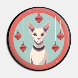 Oriental Shorthair Cat Xmas  Ornament, Love Cats Pin