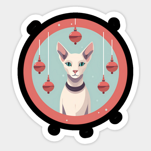 Oriental Shorthair Cat Xmas  Ornament, Love Cats Sticker by logiamerch