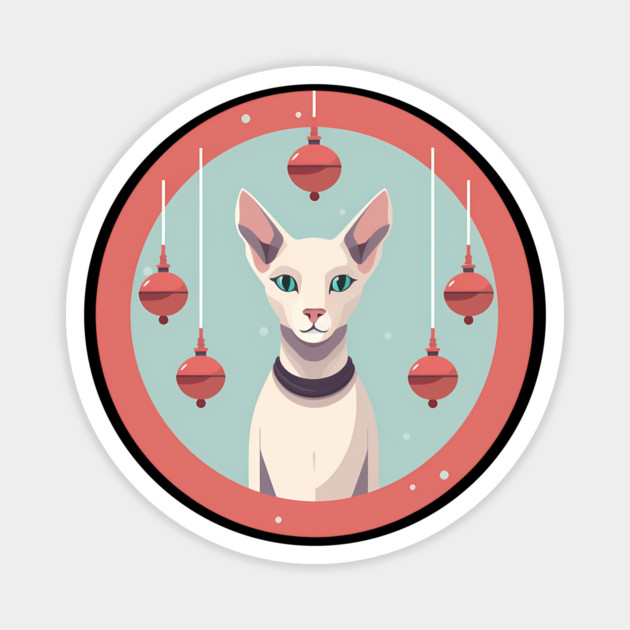 Oriental Shorthair Cat Xmas  Ornament, Love Cats Magnet by logiamerch