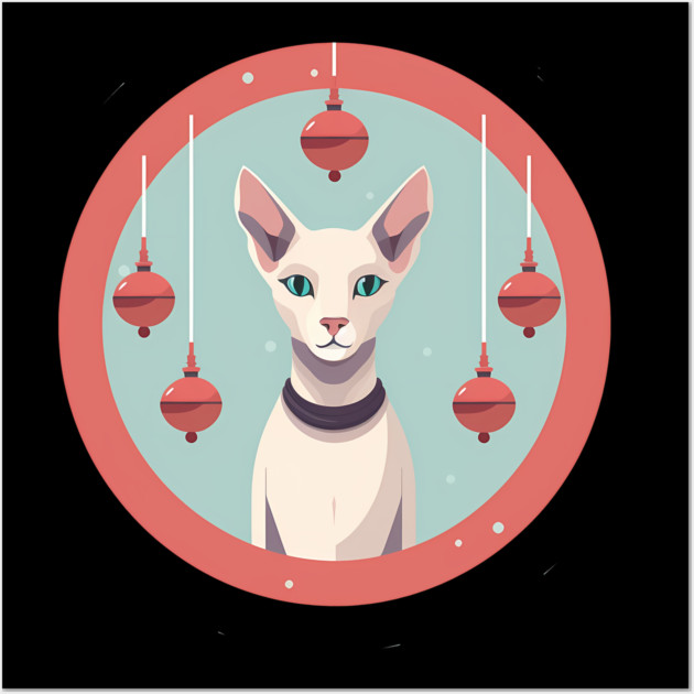 Oriental Shorthair Cat Xmas  Ornament, Love Cats Wall Art by logiamerch