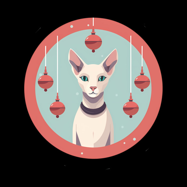 Oriental Shorthair Cat Xmas  Ornament, Love Cats by logiamerch