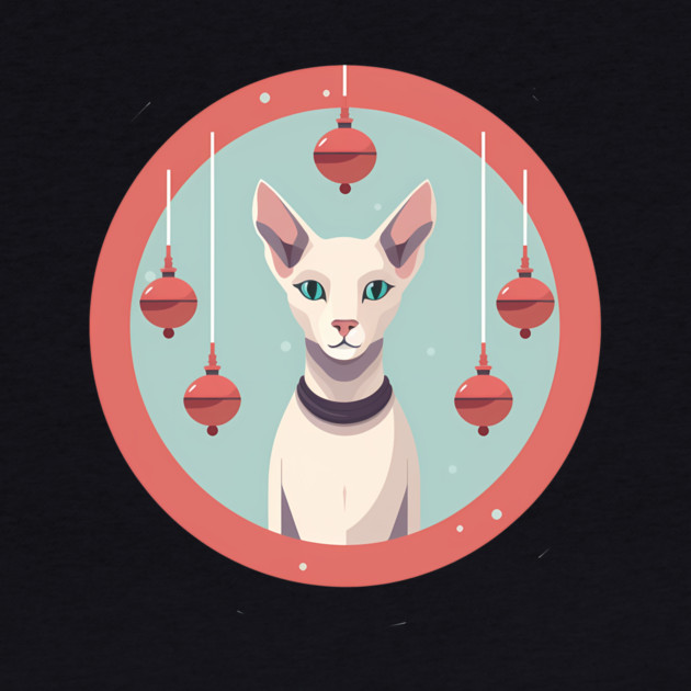 Oriental Shorthair Cat Xmas  Ornament, Love Cats by logiamerch