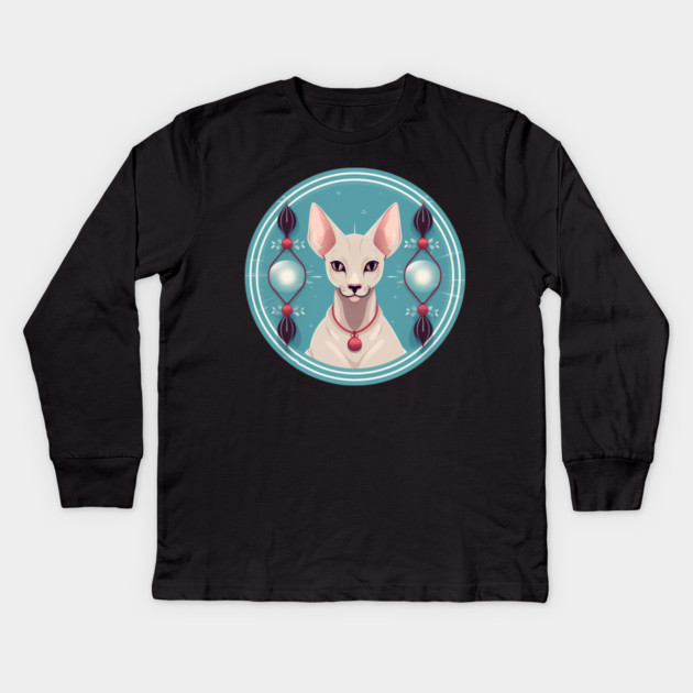 Oriental Shorthair Cat Xmas  Ornament, Love Cats Kids Long Sleeve T-Shirt by logiamerch