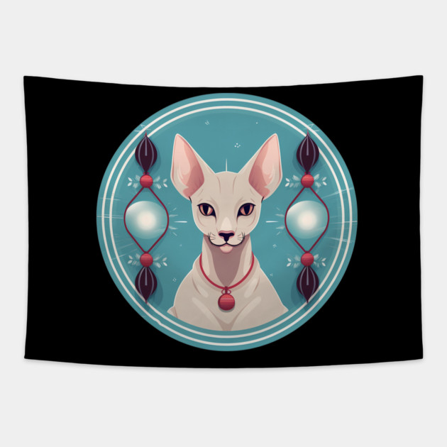 Oriental Shorthair Cat Xmas  Ornament, Love Cats Tapestry by logiamerch