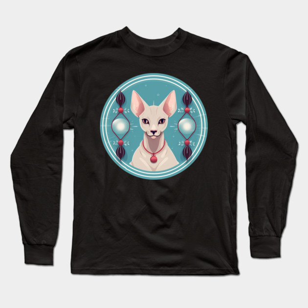 Oriental Shorthair Cat Xmas  Ornament, Love Cats Long Sleeve T-Shirt by logiamerch