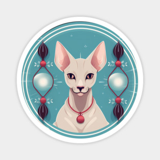 Oriental Shorthair Cat Xmas  Ornament, Love Cats Magnet